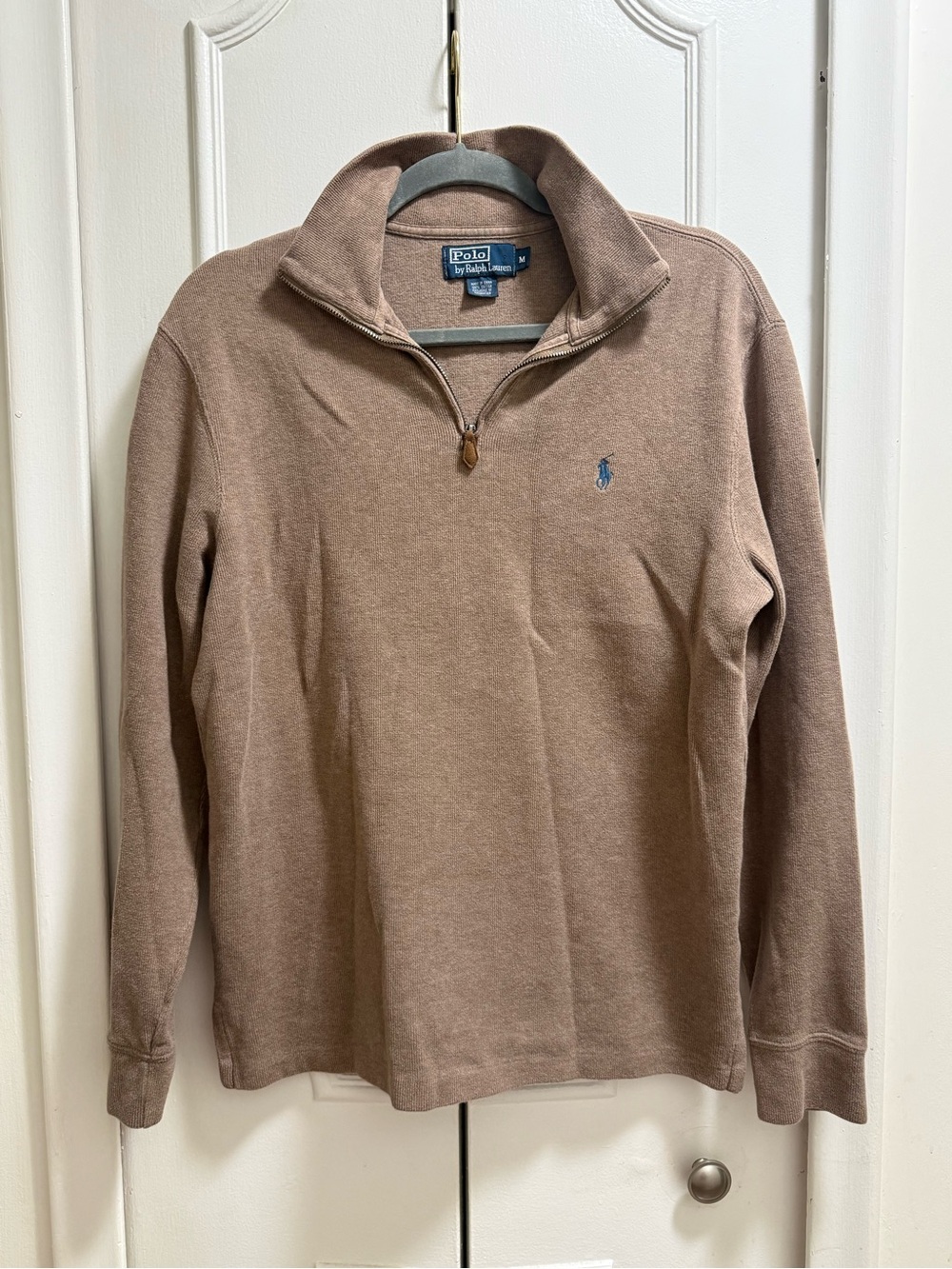 Polo by Ralph Lauren Light Brown Half-Zip Sweater